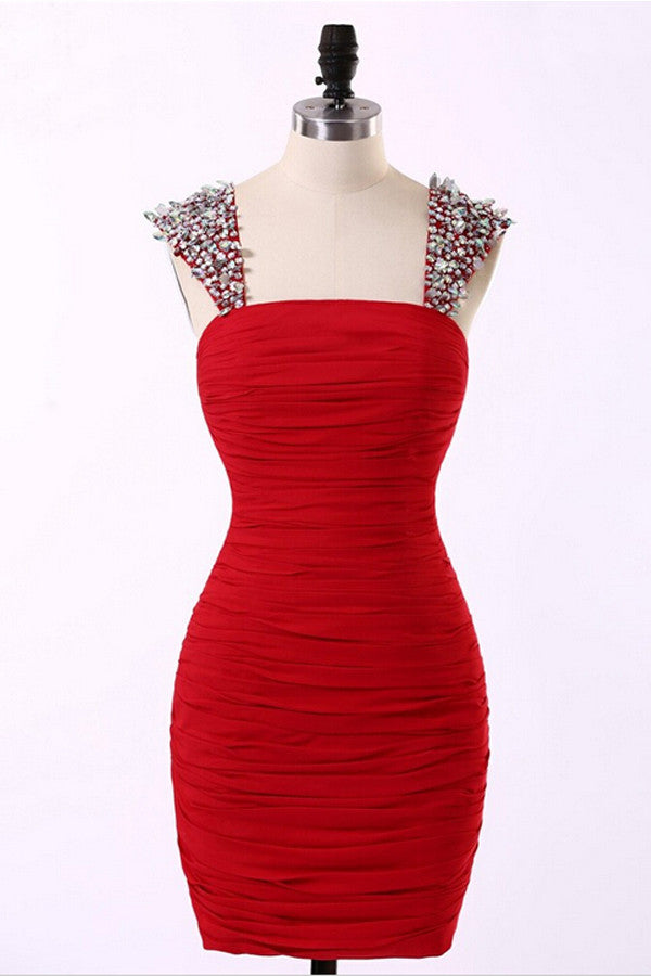 short fitted short red homecoming dresses