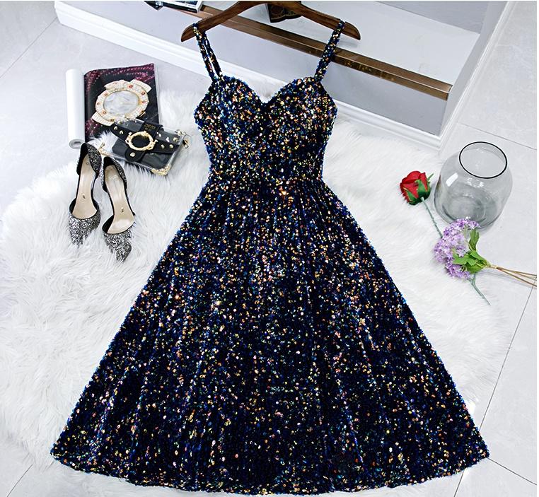 Party Dress Cute Dress Short Dress Sparkly Dress Tea Length Dress 