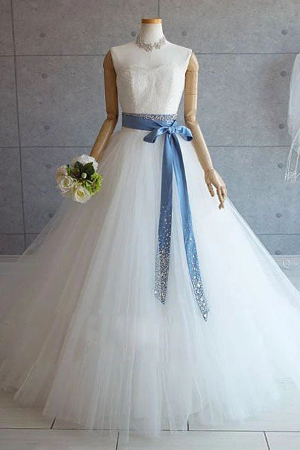 Blue wedding 2025 dress belt