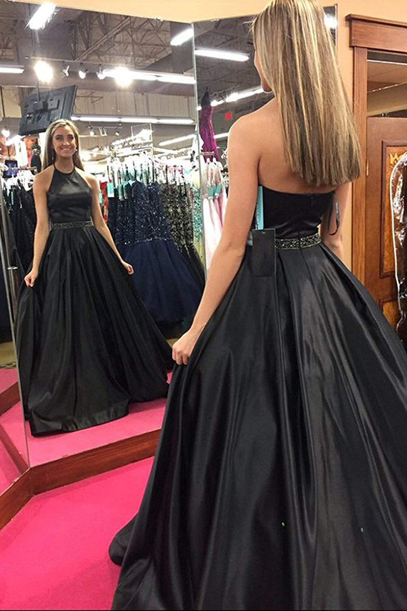 Black prom outlet dress with pockets