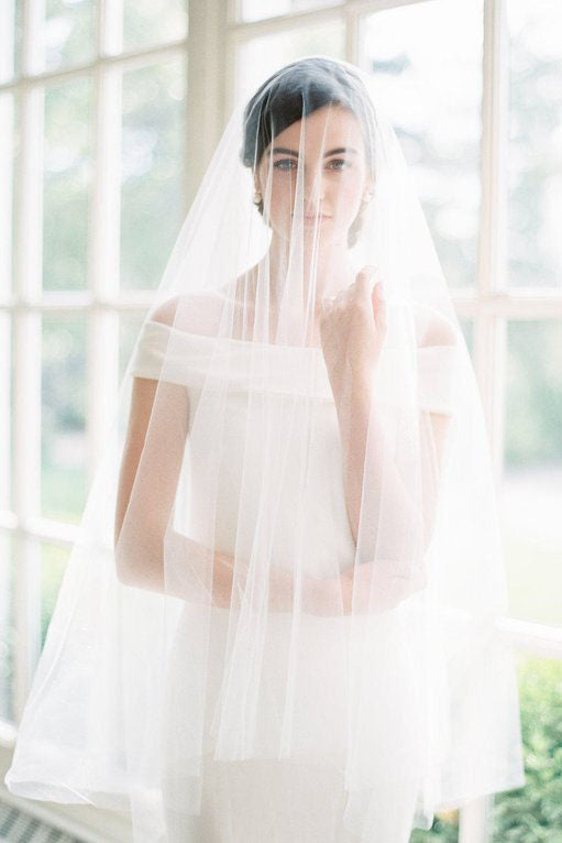 Single Tier Tulle Ivory Waltz Length Bridal Veil – BestWeddingVeil