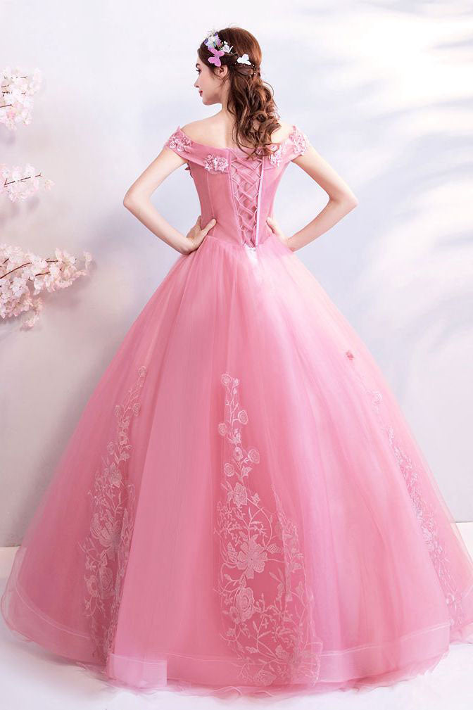 puffy light pink quinceanera dresses