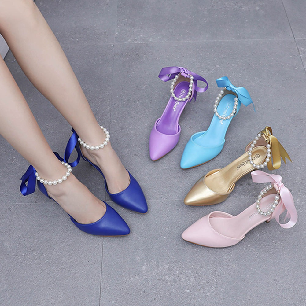 Matte Soft PU Leather Pointed Toe High Heels