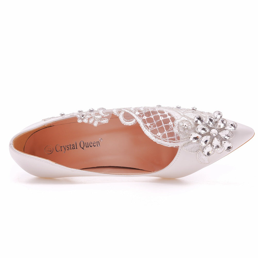 Women's Wedding Shoes Rhinestone Lace Stiletto