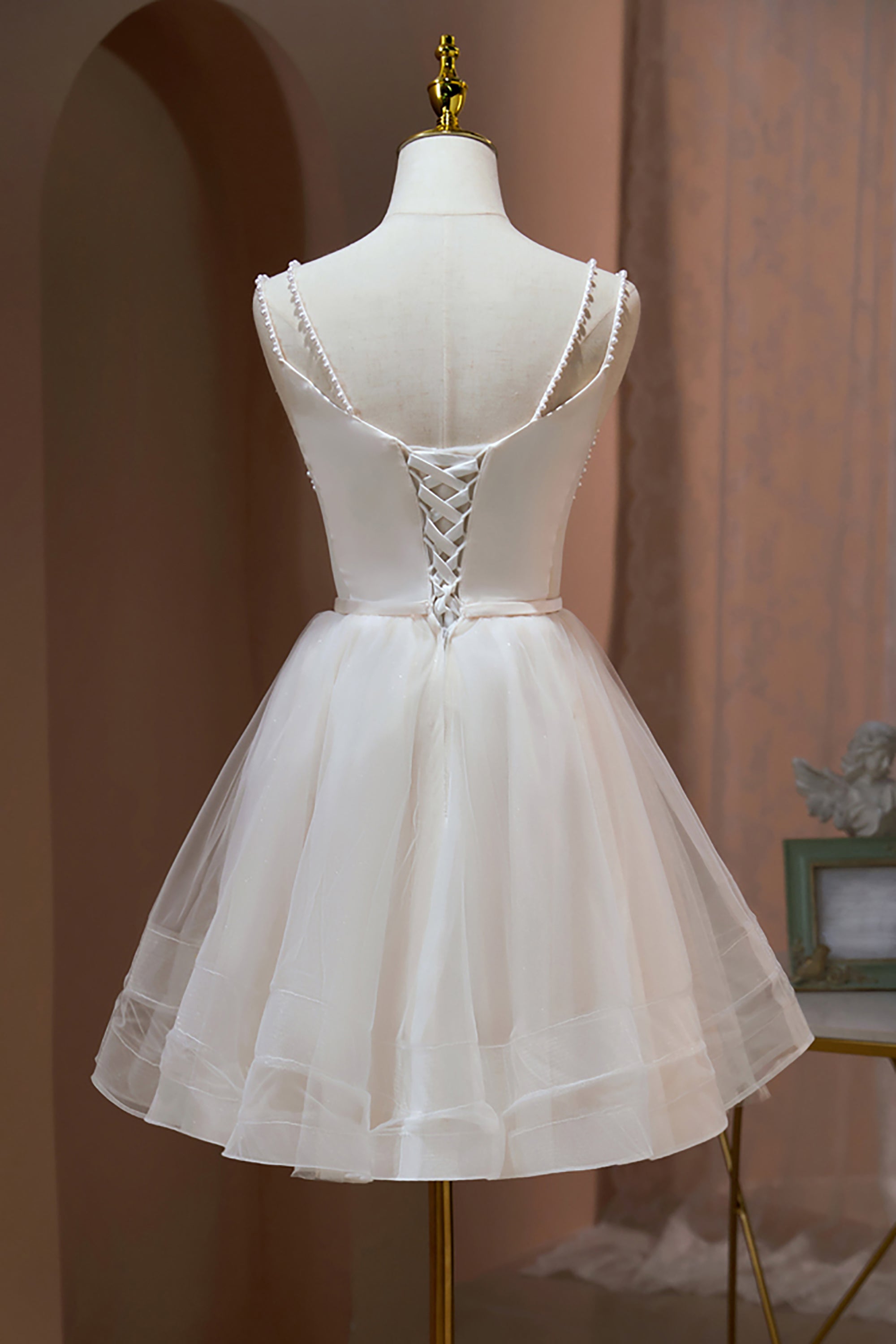 A-line Gorgeous Homecoming Dress with Pearls LJ0550