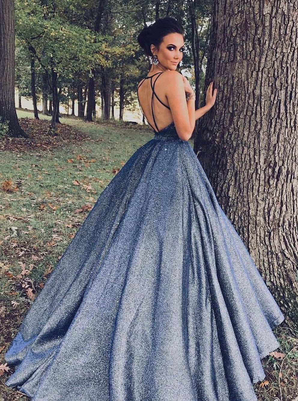 Unique Sleeveless A-line Spaghetti Straps Backless Quinceanera Dresses