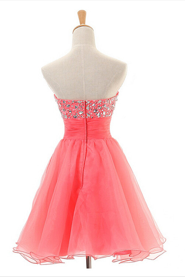 Sleeveless Sweetheart Red Prom Dresses Homecoming Dresses