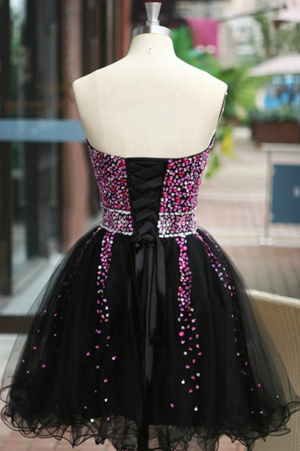 Sexy Sequins Beaded Sweetheart Prom Dresses Homecoming Dresses