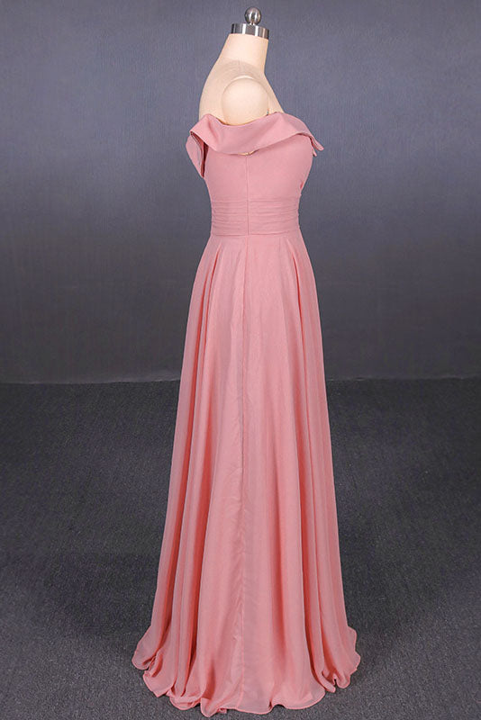 Strapless Floor Length Chiffon Prom Dresses A Line Bridesmaid Dresses N2344