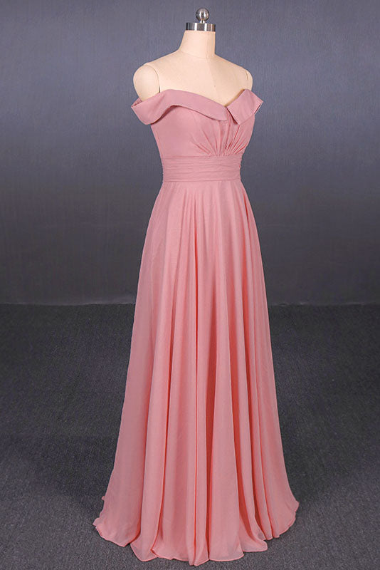 Strapless Floor Length Chiffon Prom Dresses A Line Bridesmaid Dresses N2344