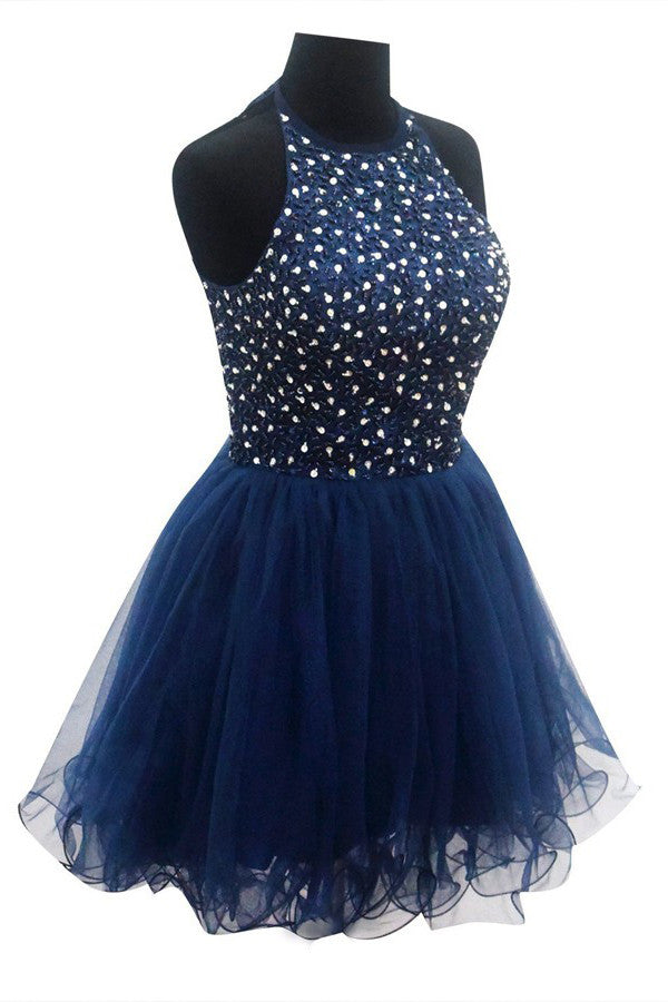 Ball Gown Navy Blue Prom Dresses Homecoming Dresses