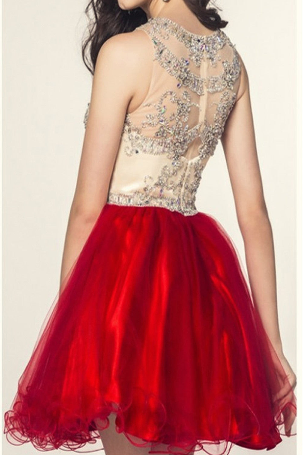 Charming Beading Short Prom Dresses Homecoming Dresses E86