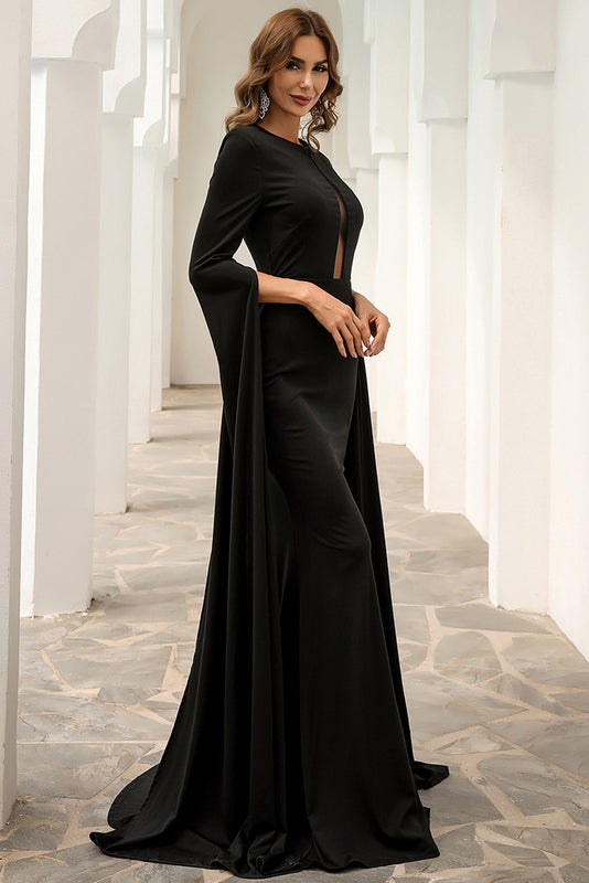 Mermaid Prom Dresses Elegant Long Sleeve Sweep Train Evening Dresses