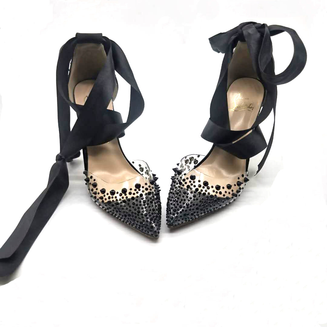 High Heels with Lace Evening Party Shoes yy36