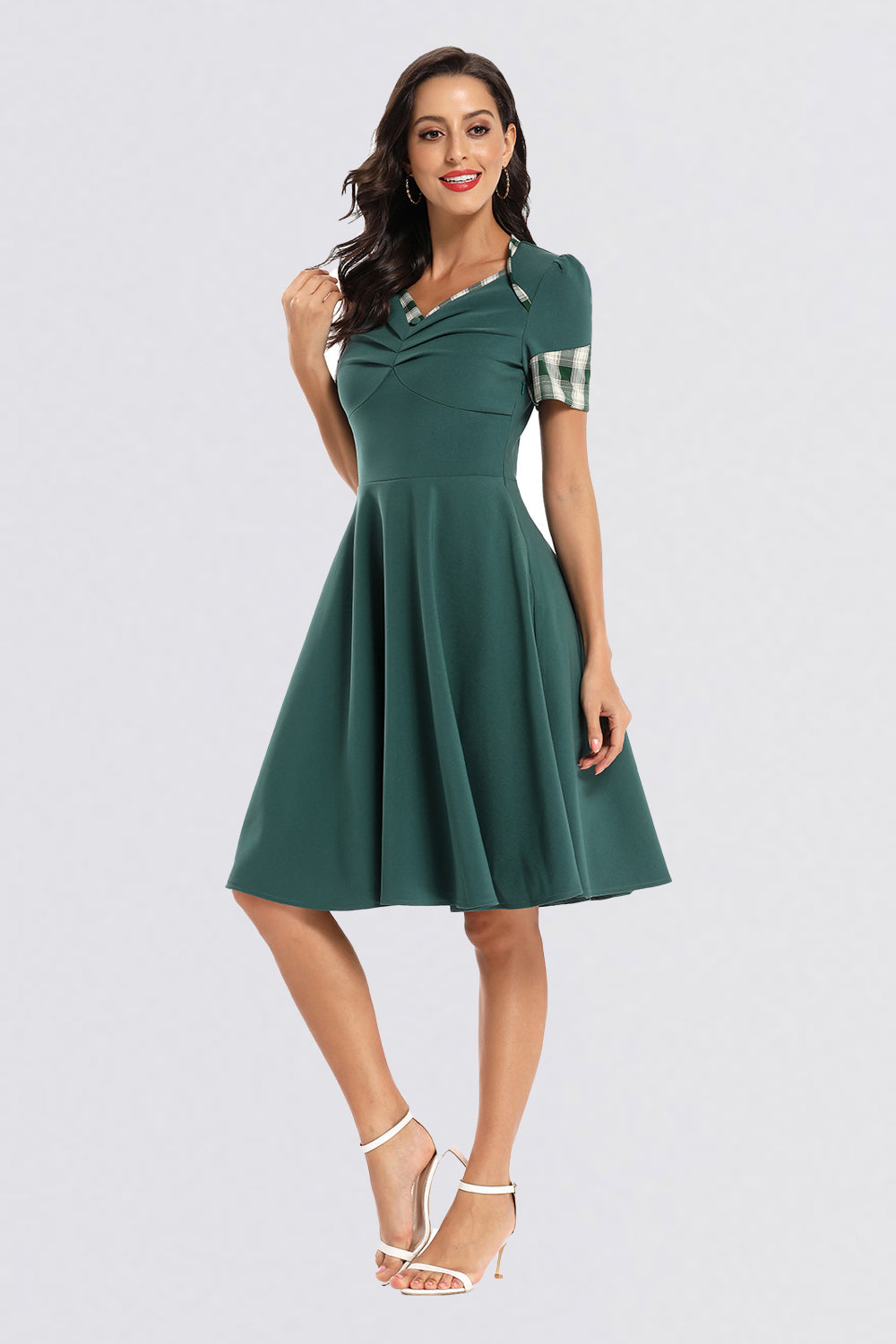 Pleating Short Elegant Vintage Dresses