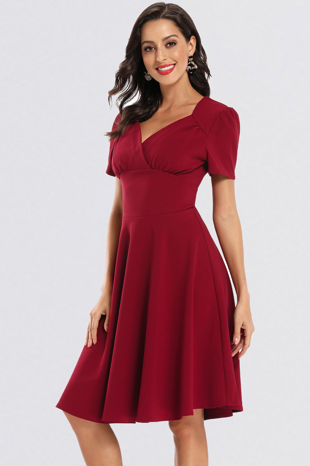 A Line V-Neck Prom Dress