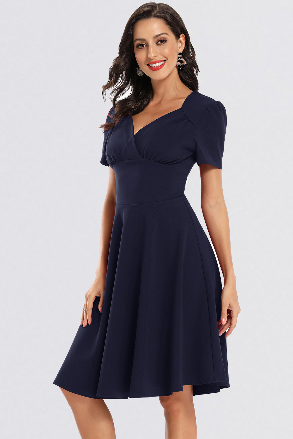 A Line V-Neck Prom Dress