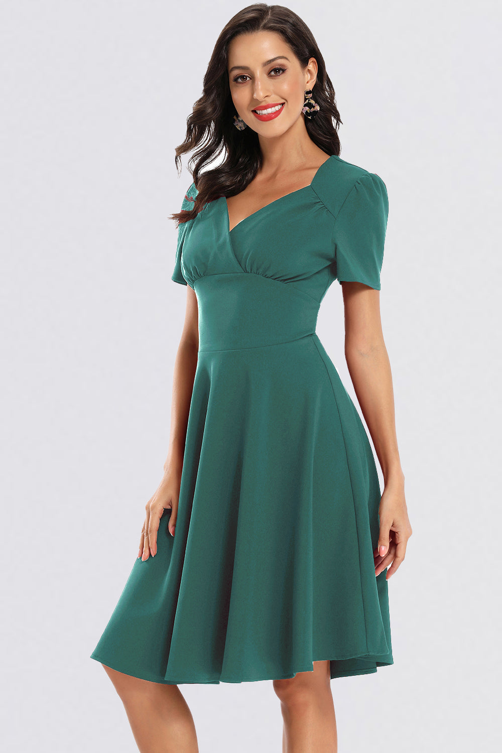 A Line V-Neck Prom Dress