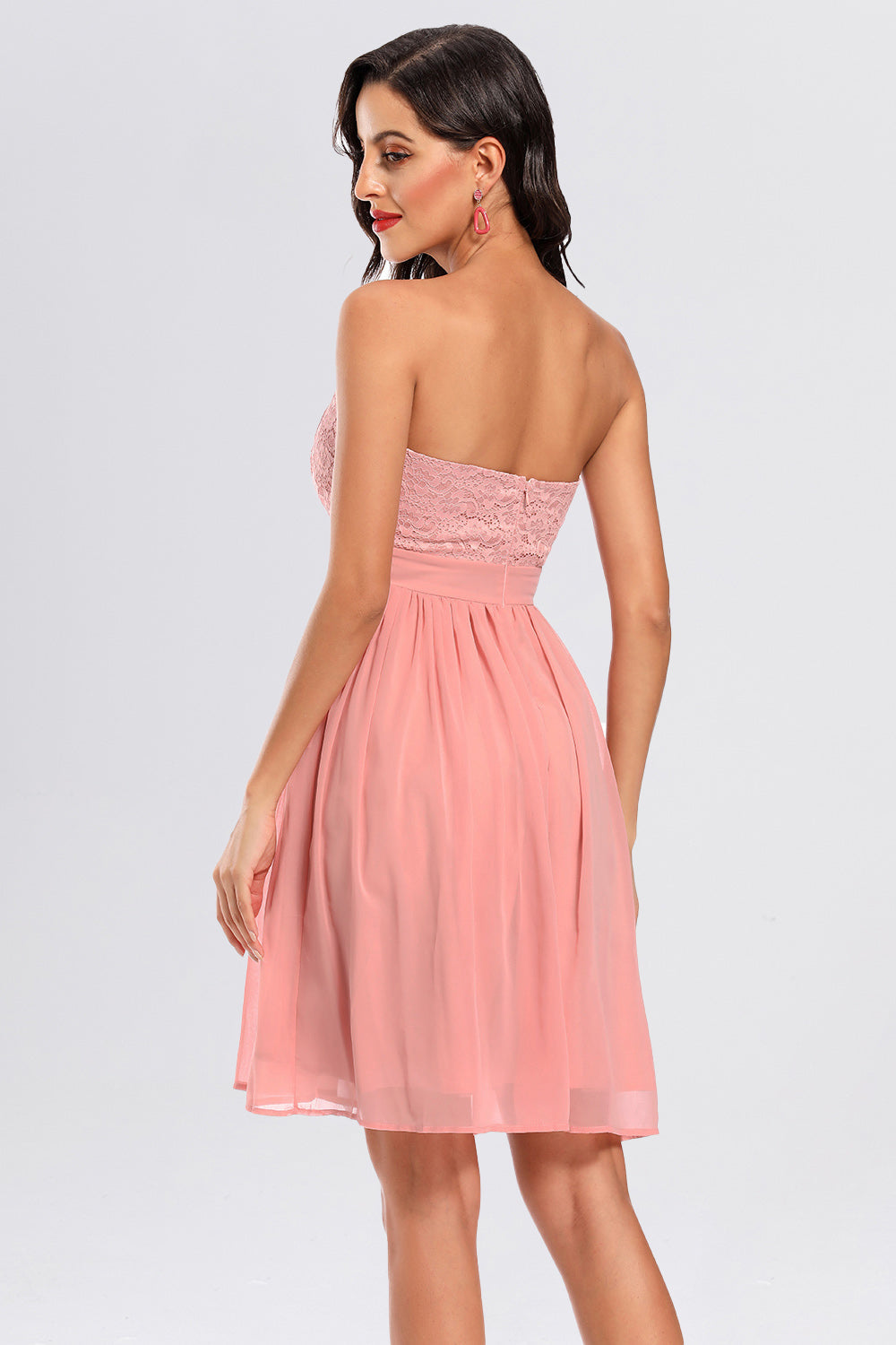 Sweetheart Strapless Short Prom Dresses Homecoming Dresses