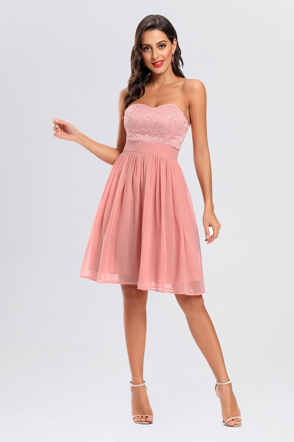 Sweetheart Strapless Short Prom Dresses Homecoming Dresses