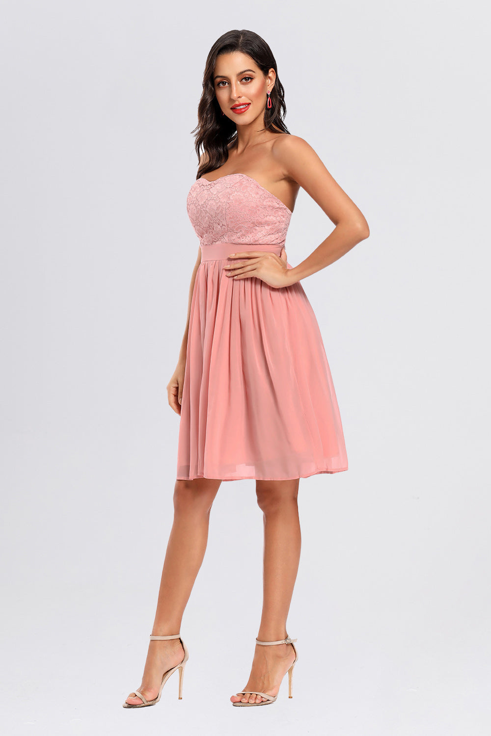 Sweetheart Strapless Short Prom Dresses Homecoming Dresses