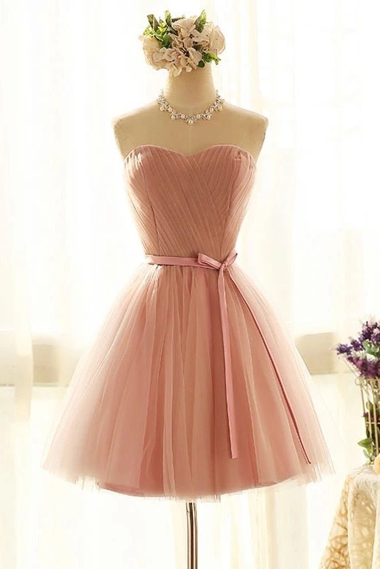 Girly Sweetheart Tulle Short Homecoming Dress Sweet 16 Dress Y0279