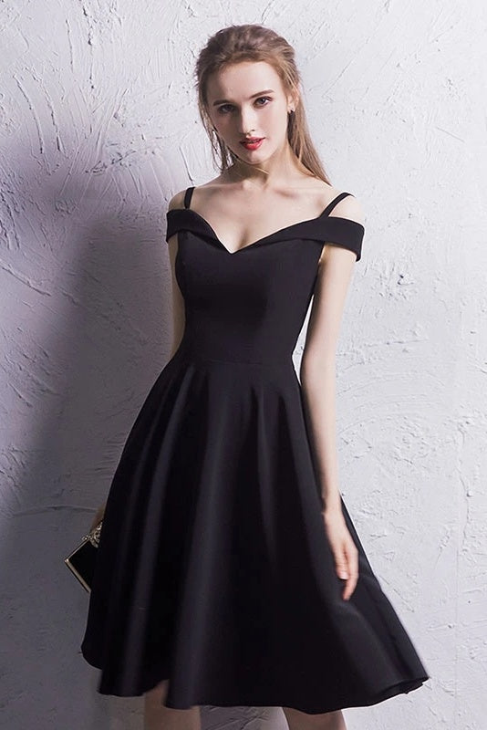 Classy Black Short A Line Homecoming Dresses Party Dresses Y0293