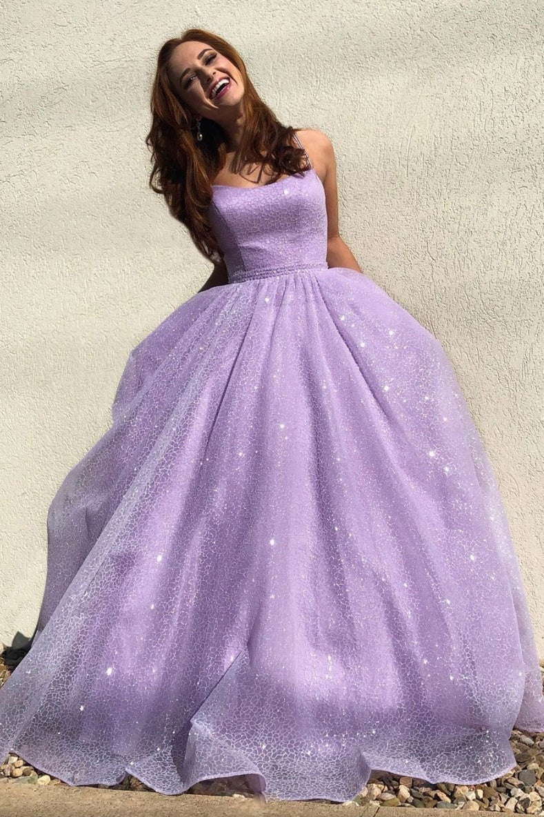 Classy Spaghetti Straps Long Princess Prom Dresses Sweet 16 Dresses Y0333