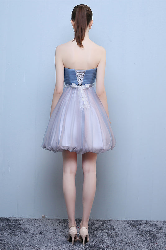 Princess Sweetheart Beading Tulle Short Homecoming Dresses