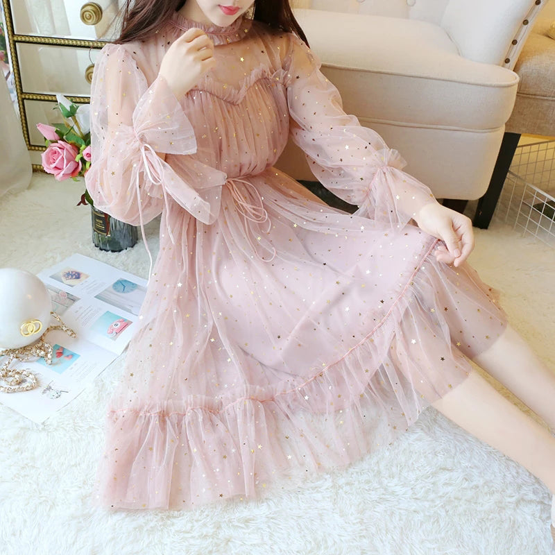 Sparkly Long Sleeves Tulle Homecoming Dress N2003