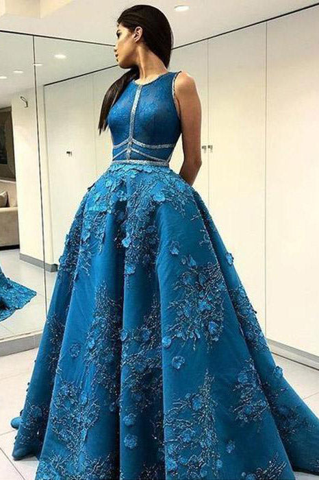 Unique Applique Formal Dresses, A Line Elegant Ruched Long Prom Dresses N1259