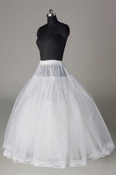 White Wedding Petticoat Accessories White Floor Length Underskirt P011