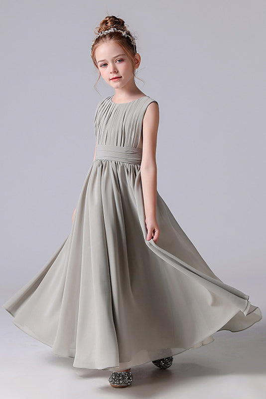 A Line Ankle length Flower Girl Dresses With Bow