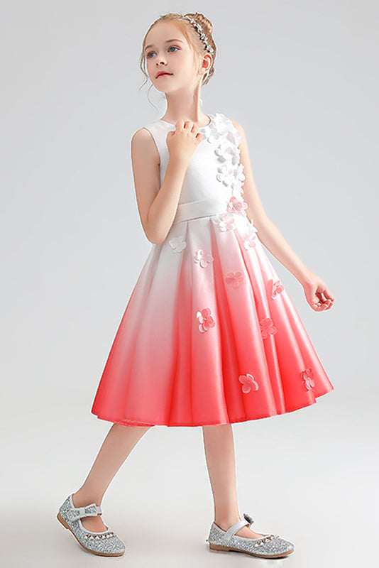 Cute Sleeveless Flower Girl Dresses With Bow Belt