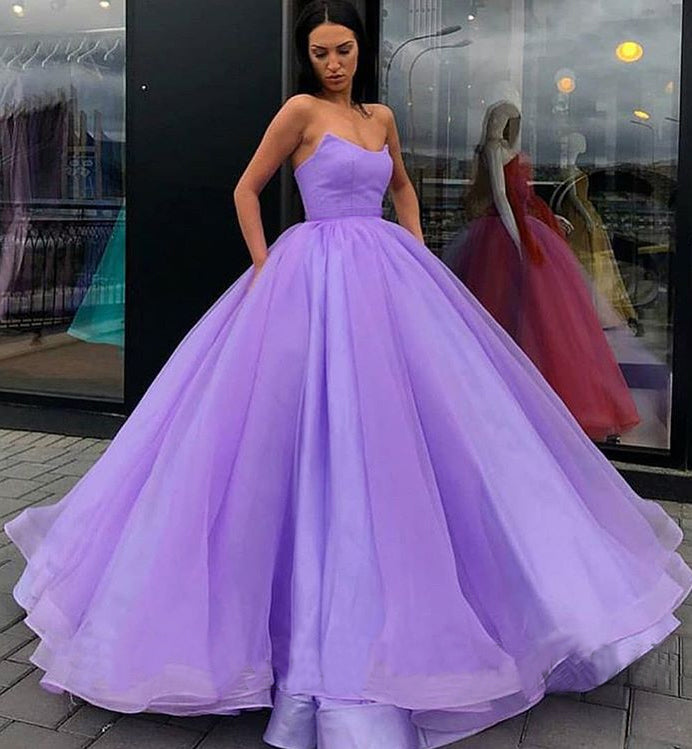 Blue Ball Gown Sweetheart Prom Dresses Princess Floor Length Tulle Quinceanera Dresses N2259