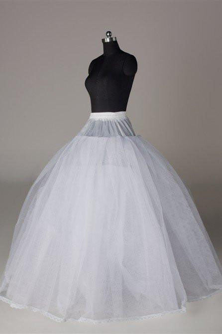 Wedding Petticoat Accessories White Floor Length Long Underskirt P013