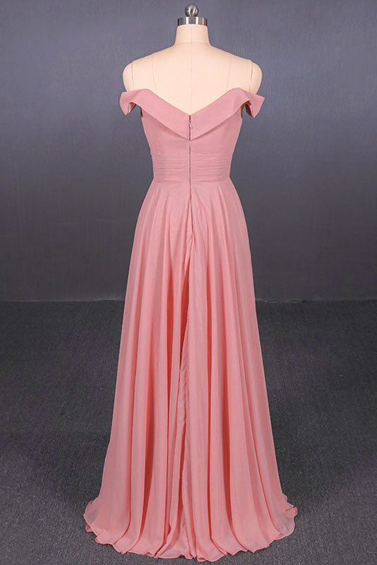 Strapless Floor Length Chiffon Prom Dresses A Line Bridesmaid Dresses N2344