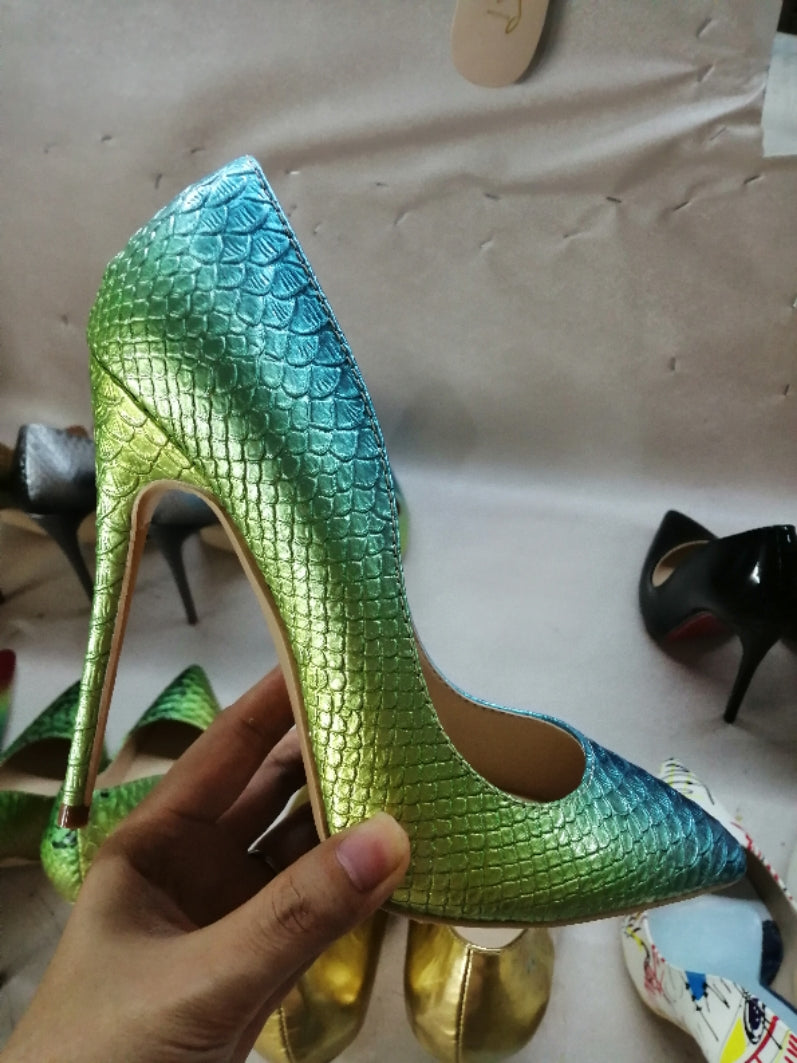 High-heels with Snakeskin Patterns Fashion Women Party Shoes yy22-1